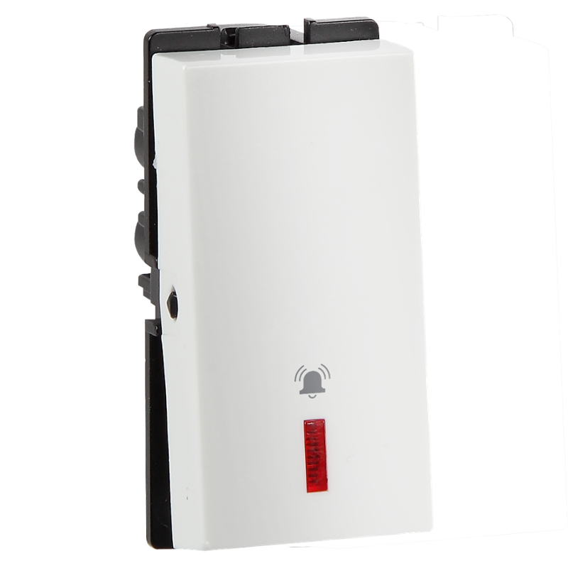 Havells 10A X Polycarbonate White Bell Push Switch with Indicator, AHFSBIW10