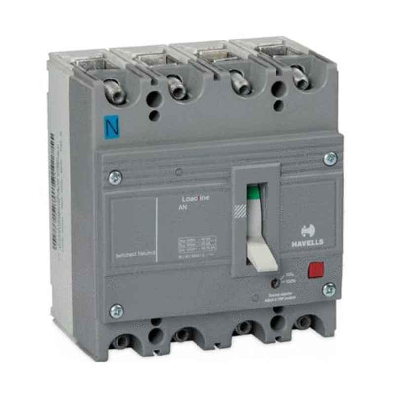 Havells 10kA 40A 415V Four Pole GS FT-FM MCCB, IHLGSF0040
