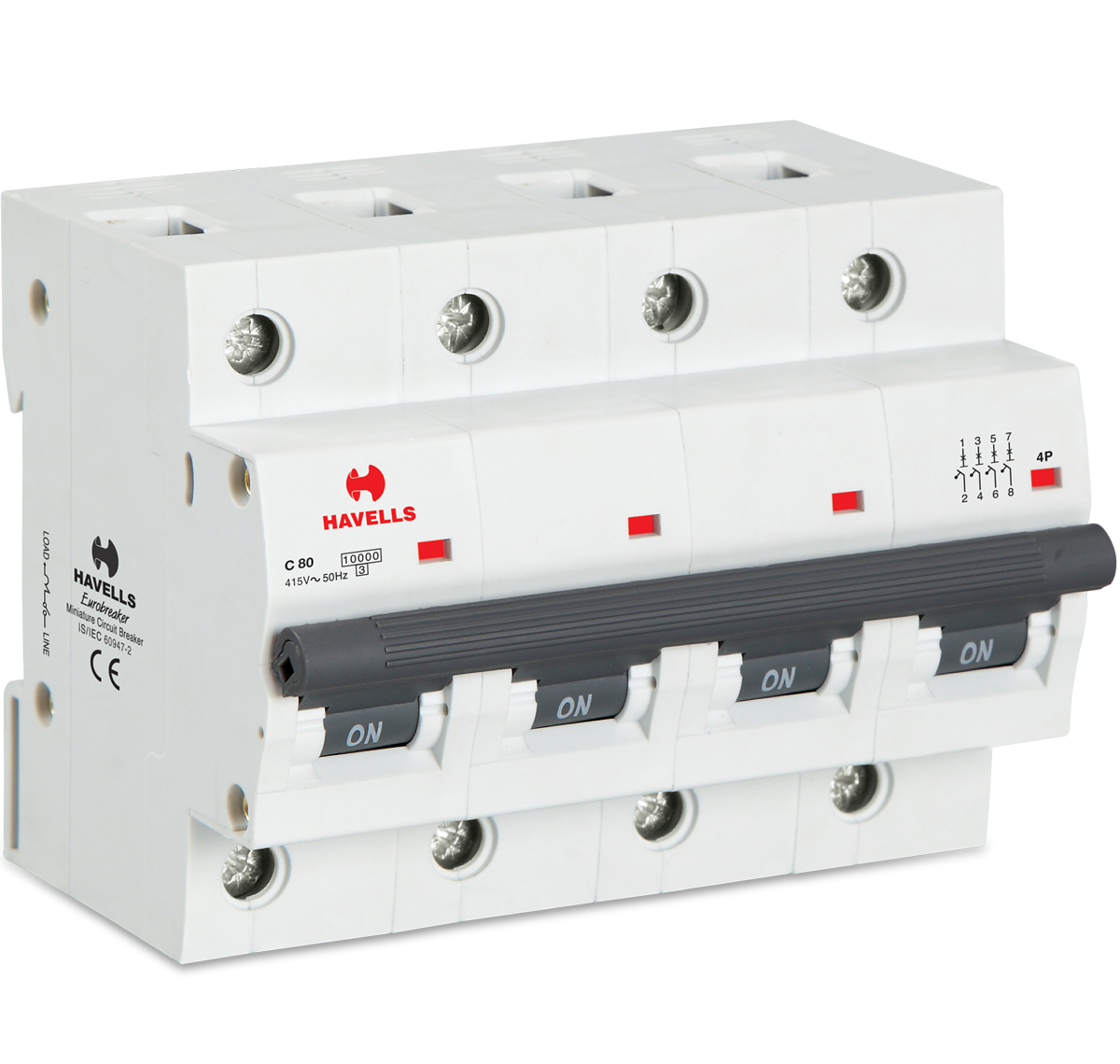 Havells PVC Plastic 80A MCB