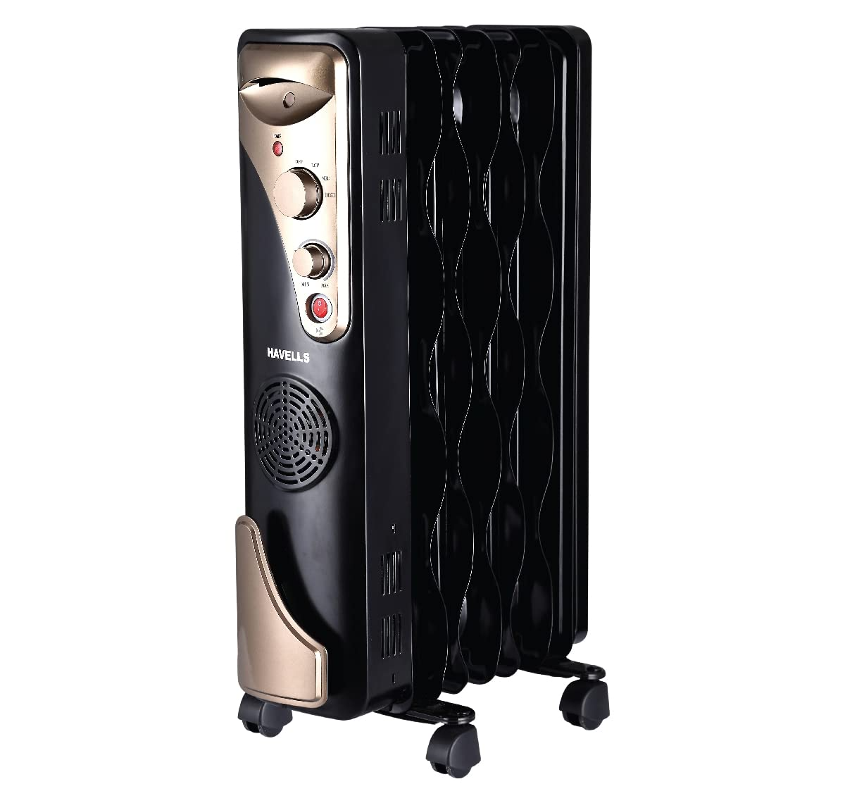 Havells Ghrofbfk240 - 9 WAVE FIN WITH FAN OFR OFR 9 Wave Fins with Fan Black 2400 W