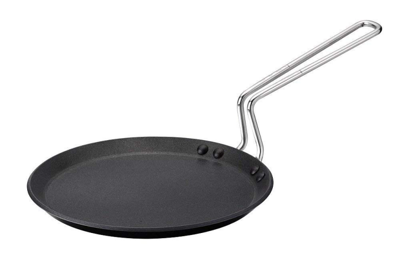 Hawkins Futura 30 cm Dosa Tava, Non Stick Dosa Tawa, Induction Dosa Tawa, Black (INDT30)