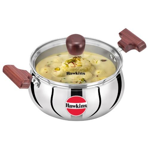 Hawkins SSH20G - 2 Litre SS Induction Compatible Handi with Lid