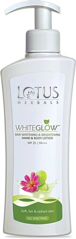 Lotus Herbals WhiteGlow Skin Whitening & Brightening Hand & Body Lotion SPF-25 I PA+++ (300 ml)