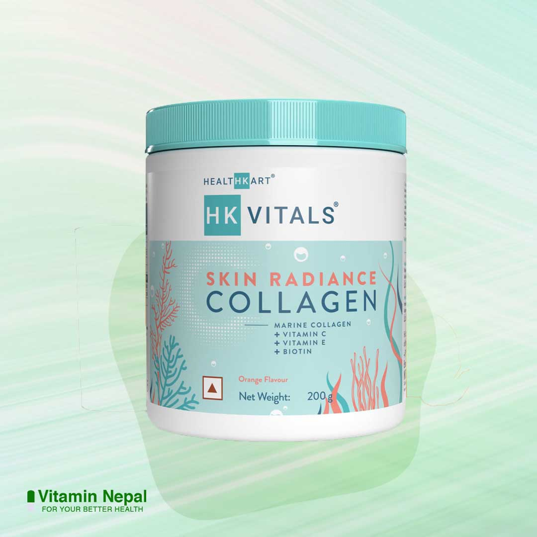 HealthKart Vitals Skin Radiance Collagen Powder for Healthy Skin, Hair & Nails
