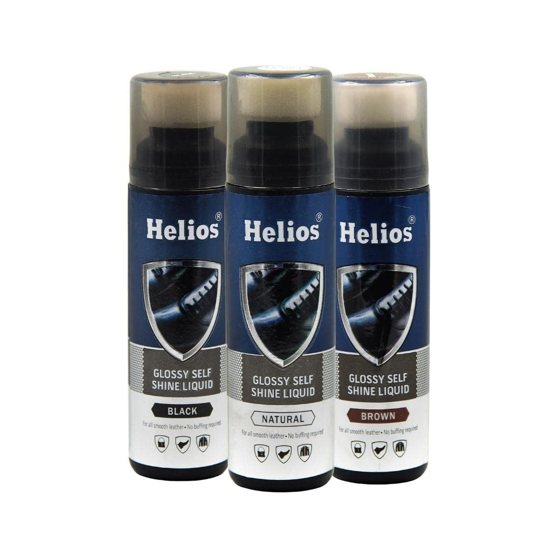 Helios Glossy Self Shine Liquid for all Leathers - 75 ml