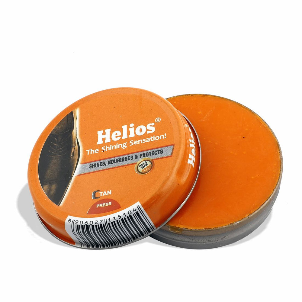 Helios Wax Leather Shoe Polish-40g-Brown-gray