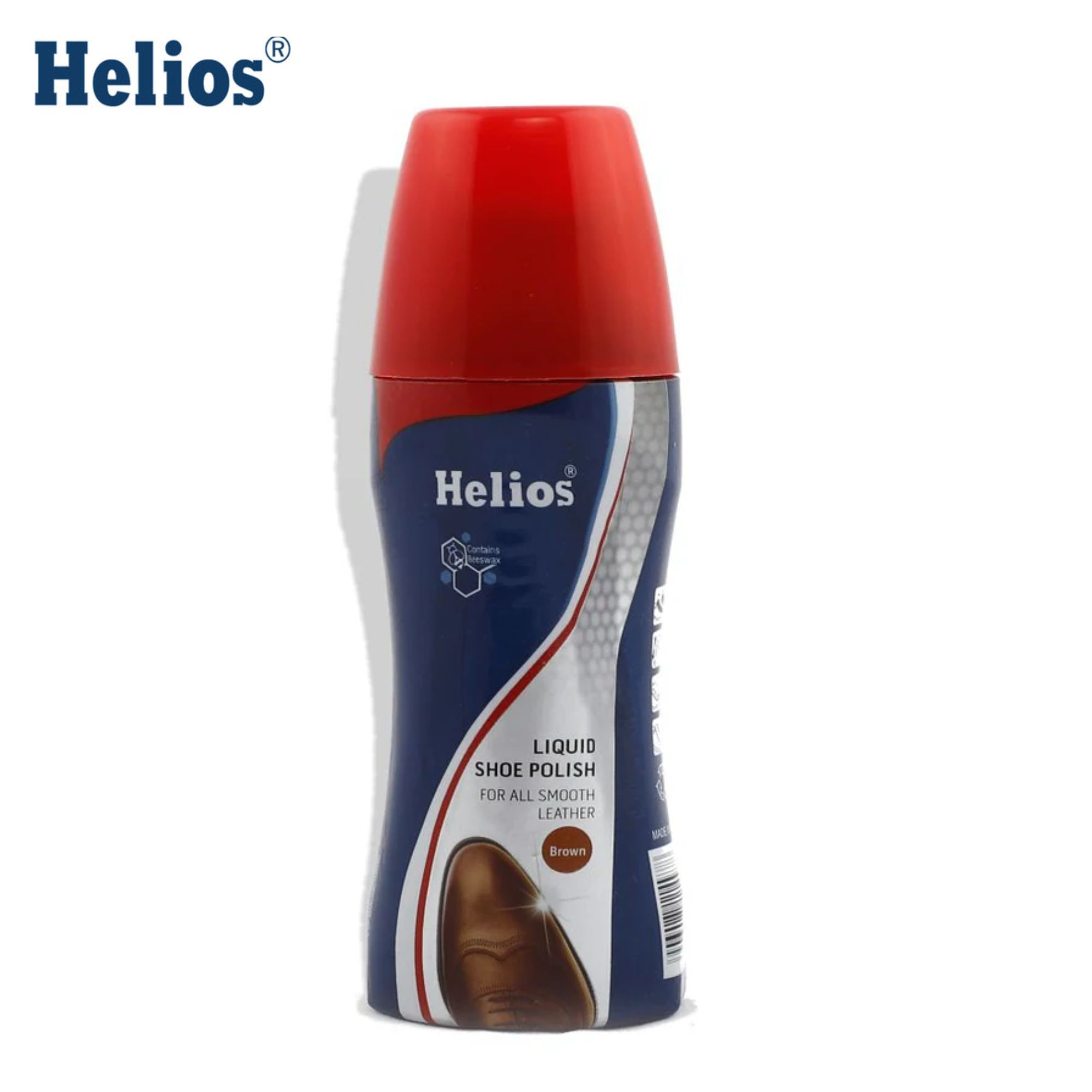 Helios Liquid Shoe Polish for Leather Shoes - 80 ml-Brown