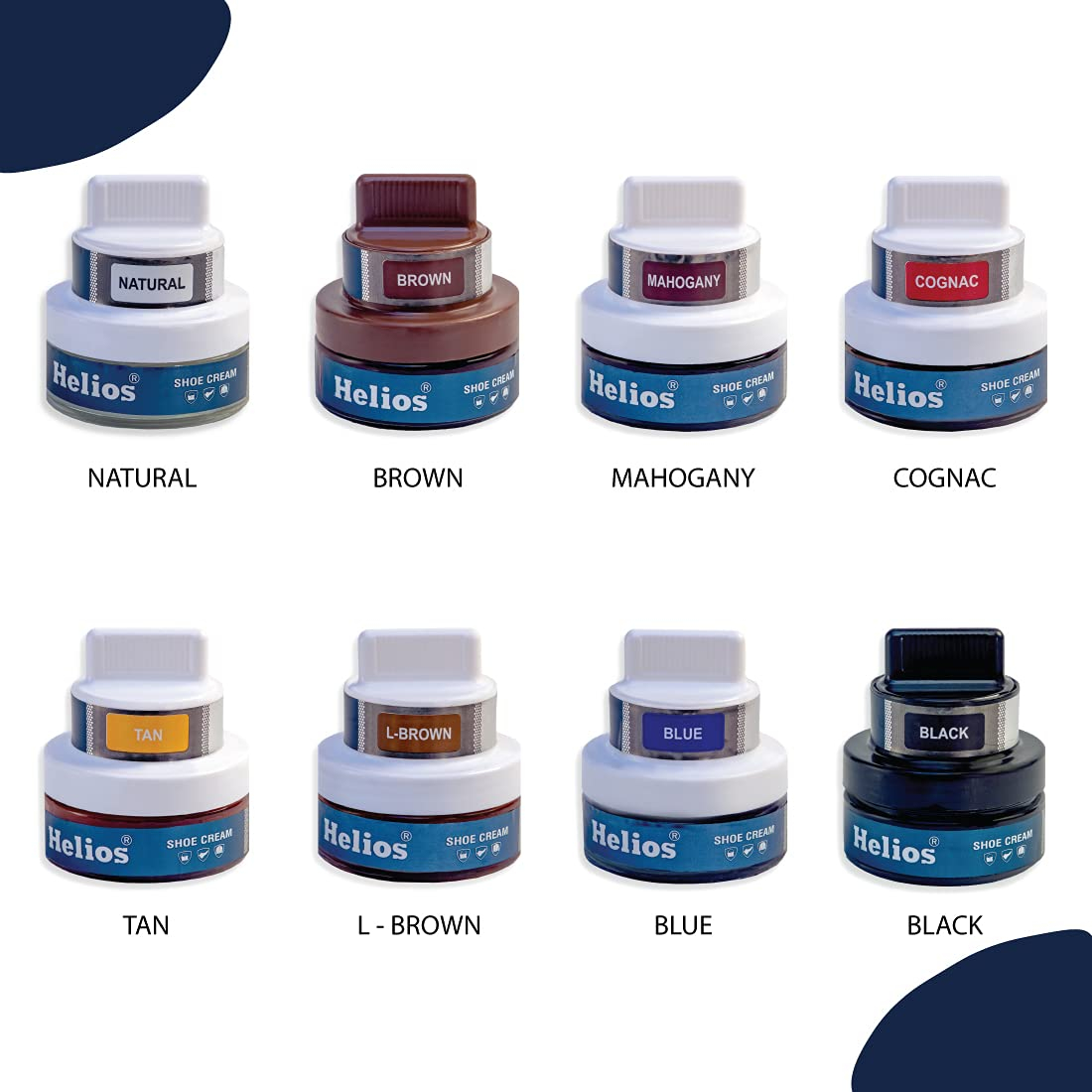 Helios Shoe Cream for Leather (Glass Jar) - 60 gm