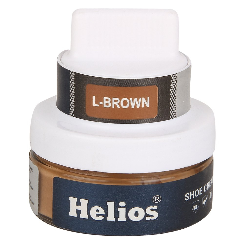 Helios Shoe Cream for Leather (Glass Jar) - 60 gm-Lightbrown