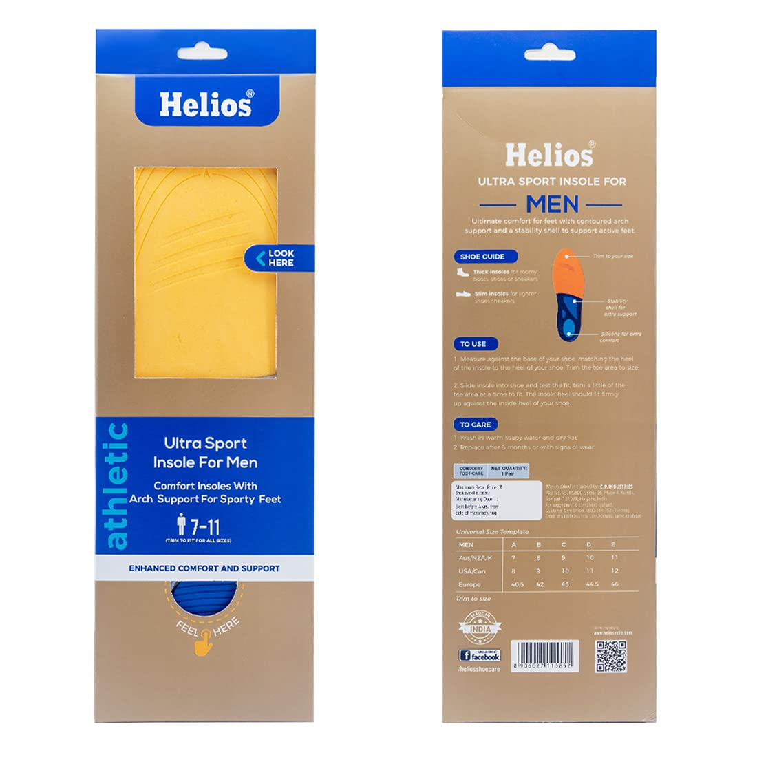 Helios Ultra Sport Insole for Men