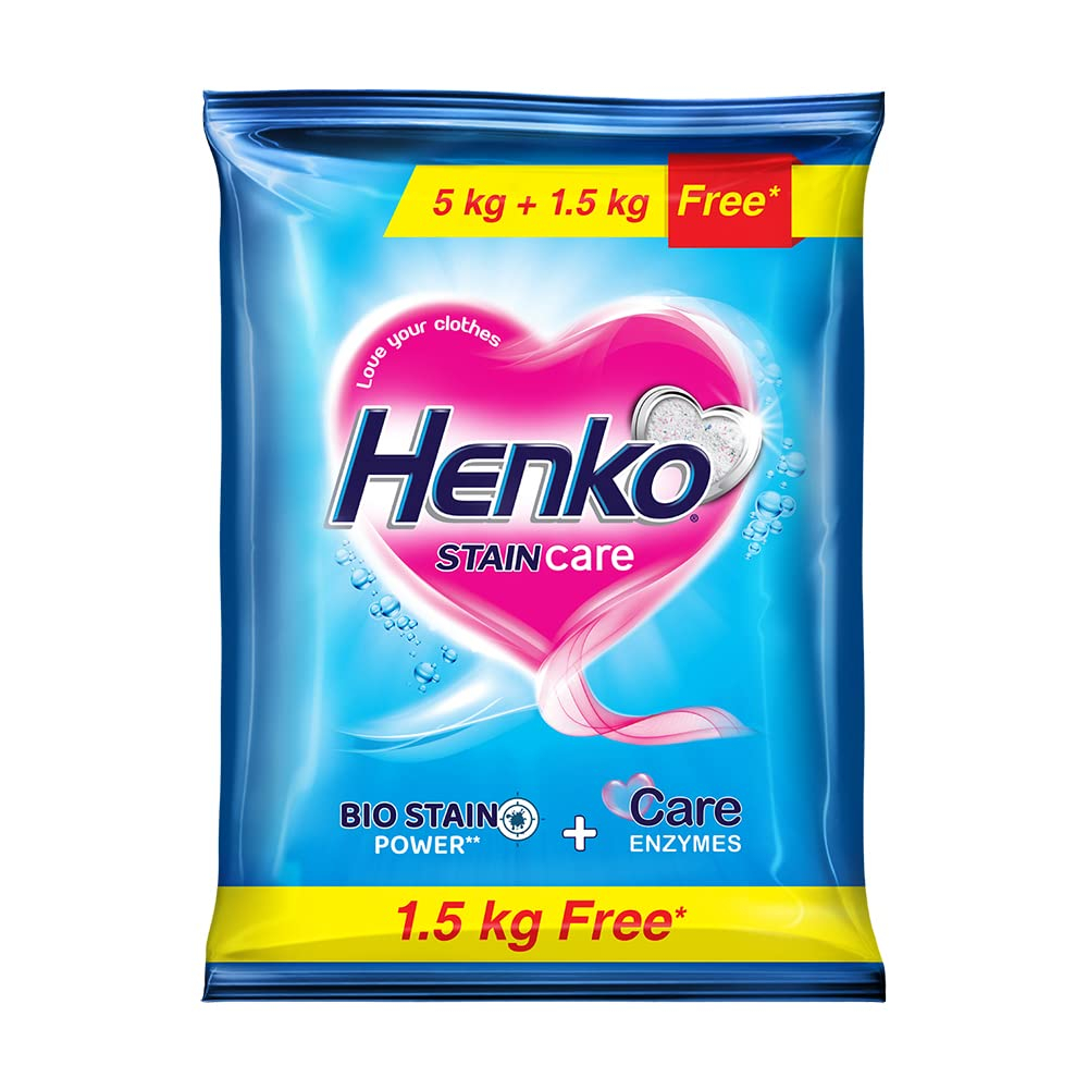Henko Stain Care Powder - 5 kg with Free 1.5 kg