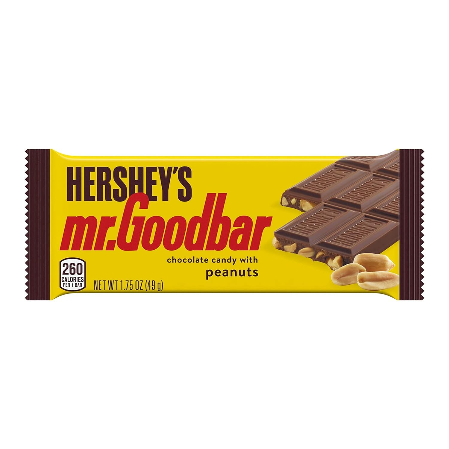 Hershey's Mr. Goodbar Chocolate Candy with Peanuts, 49g