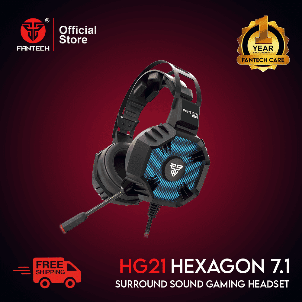 Fantech Hg21 Earphones With Microphone 7.1Surround Sound Gaming Headset Usb Wired Gaming Headset For Pc Ns Switch Earphone Gamer