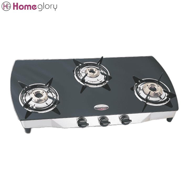 Homeglory Curve-3 Glass Top HGI903 Gas Stove