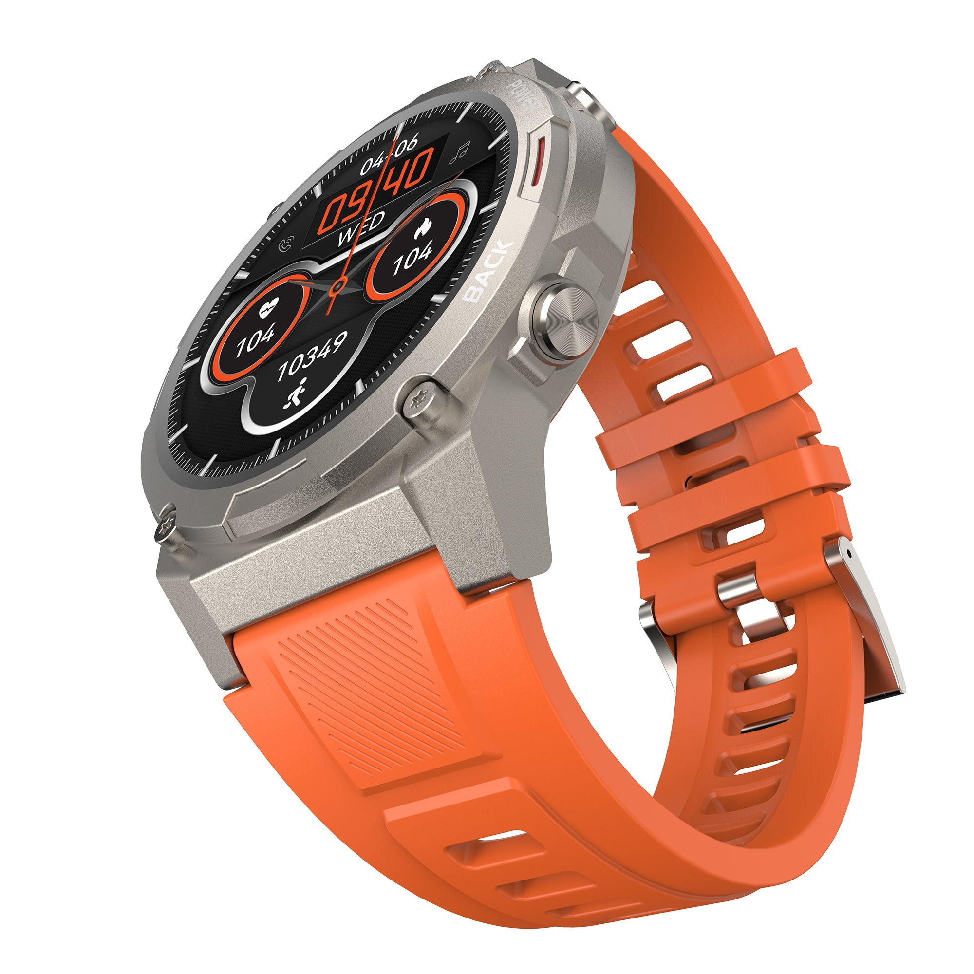 HiFuture FutureGo Mix 2 Orange | 1.43" Amoled Display| Bluetooth Calling | 12Days Battery Backup 