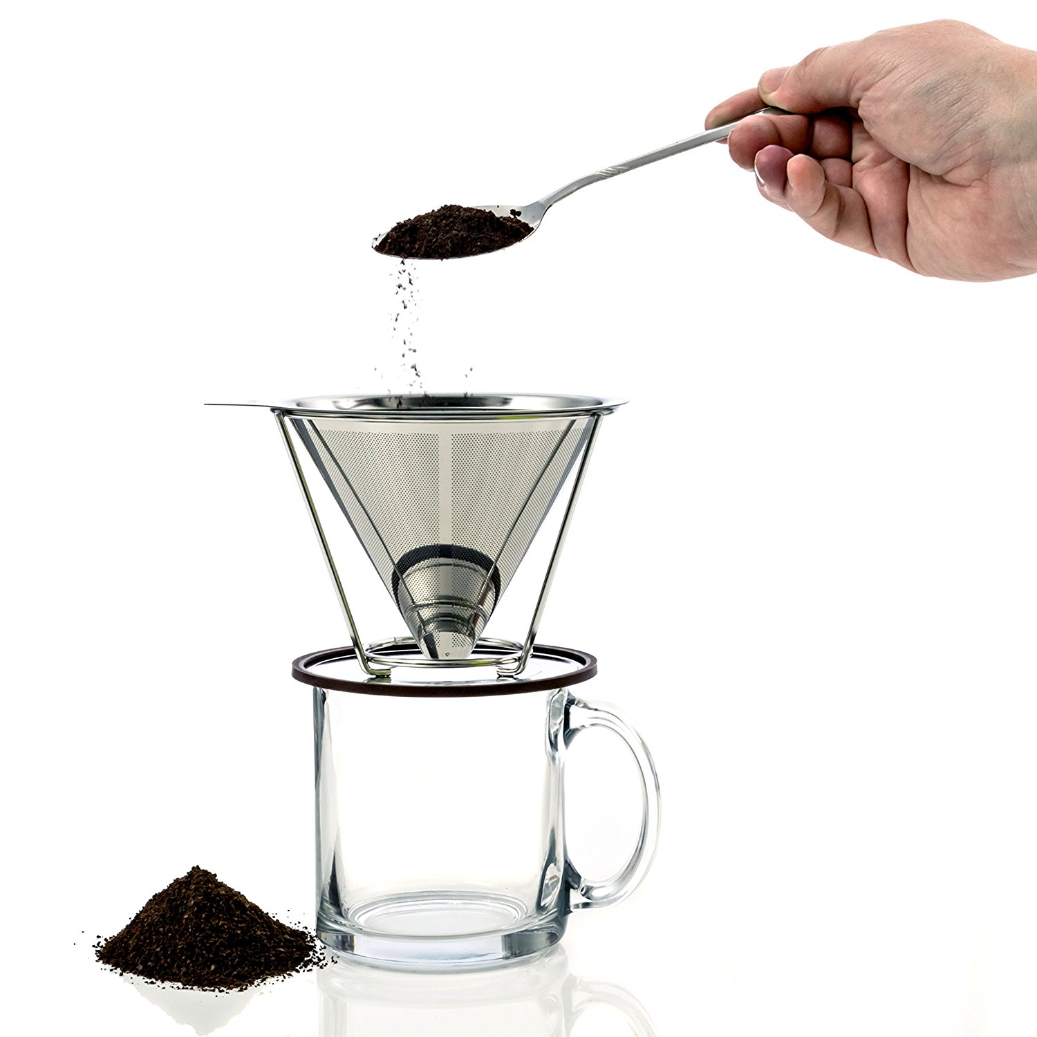 Laughing Buddha - High quality Hand Punch Coffee Filtercone Cup Steel