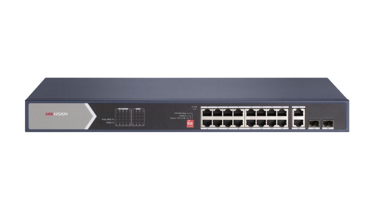 Hikvision 16 Port Gigabit Unmanaged POE Switch DS-3E0520HP-E