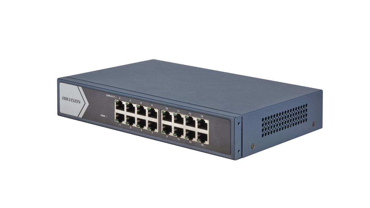 Hikvision 16 Port Unmanaged Gigabit Switch DS-3E0516-E(B)