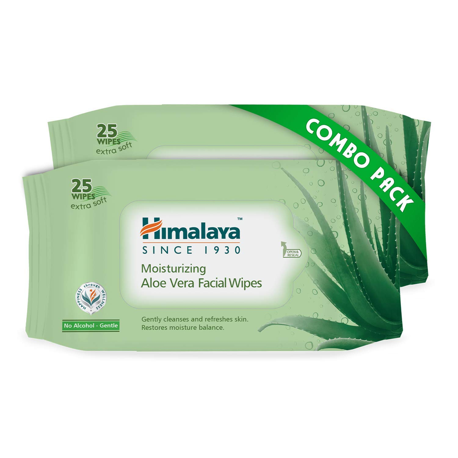 Himalaya Moisturising Aloevera Facial Wipes 25s