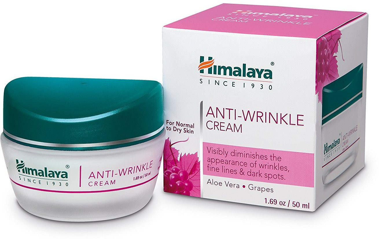 Himalaya Anti-Wrinkle Cream - Aloe Vera & Grapes, Free from Parabens & Alcohol, 50 g