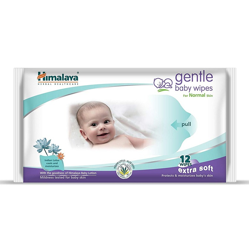 Himalaya Gentle Baby Wipes 12 Wipes Extra Soft