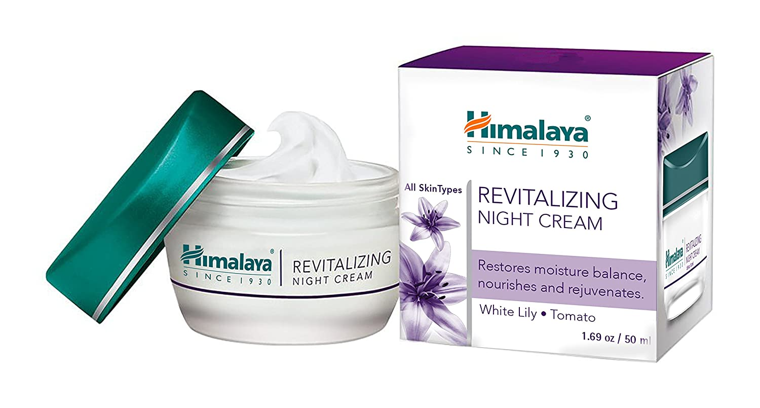 Himalaya Revitalizing Night Cream for Damaged & Aging Skin, Daily Deep Moisturizing Overnight Repair Treatment, For All Skin Types. 50g