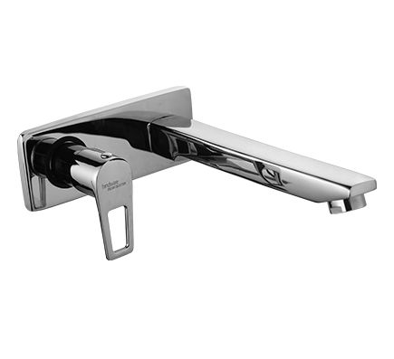Hindware F570035 - Aspiro Exposed Part Kit Of Basin Tap Wall Mounted Consisnting Of Operating Lever, Wall Flange & Spout