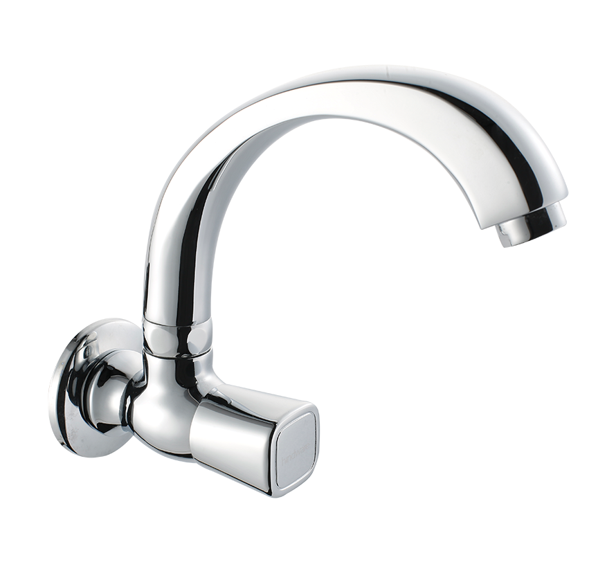 Hindware F740024 - Dove Sink Cock With Swivel (Wall Mounted)