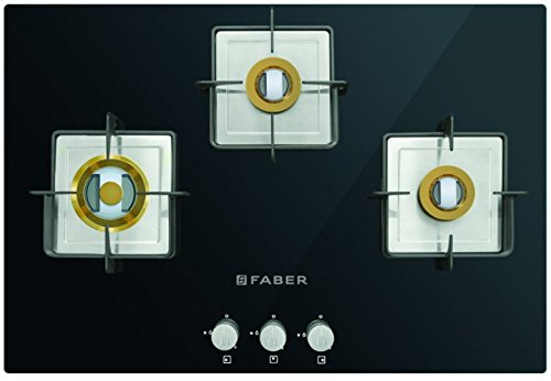 Faber Stainless Steel Automatic Gas Stove 3 Burners HTG 753 CRS BR CI