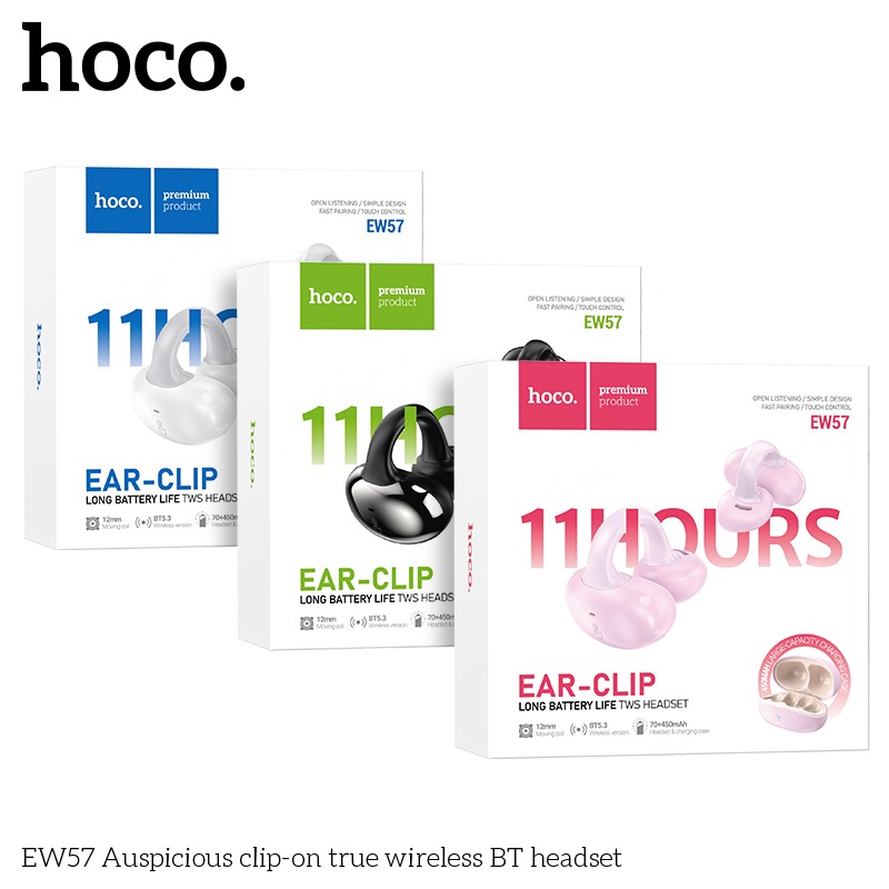 Hoco Ew57 Auspicious Clip-On True Wireless Bt Headset