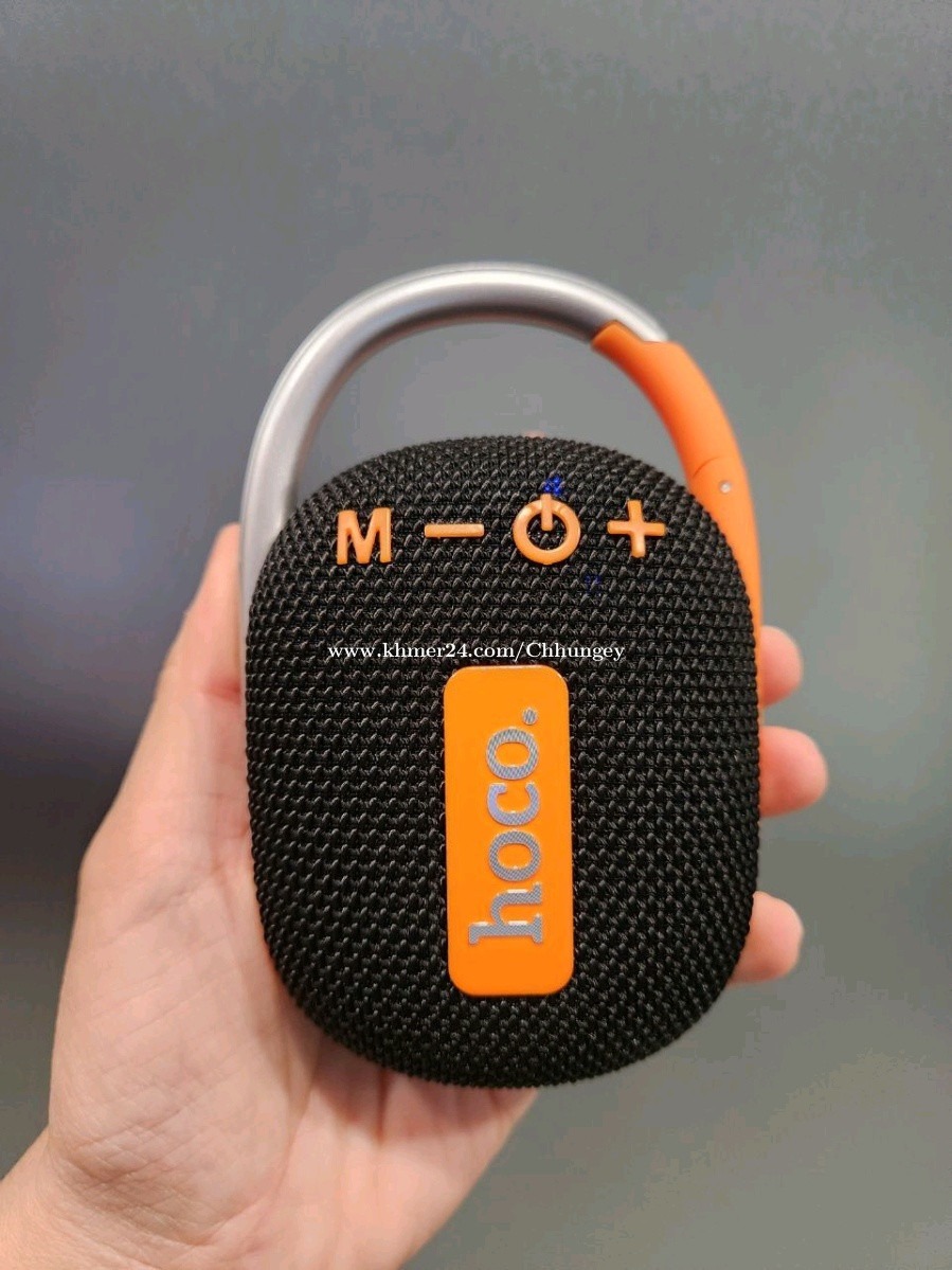 HOCO HC17 Wireless Bluetooth Speaker Outdoor Portable Speaker Stylish Subwoofer Bluetooth Speaker Clip Bluetooth 5.3 Speaker