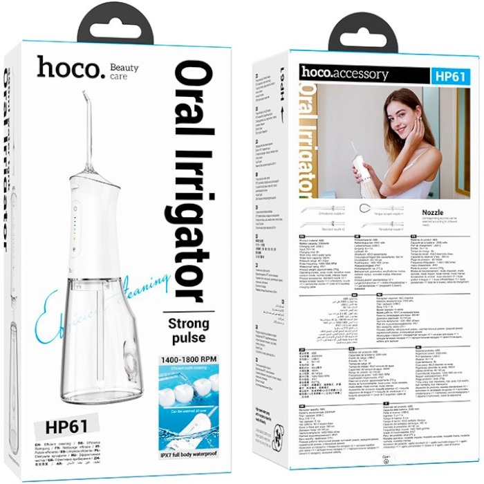 Hoco Hp61 Electric Oral Flushing Device with Large-Capacity Water Tank 390ml 2000m Ah