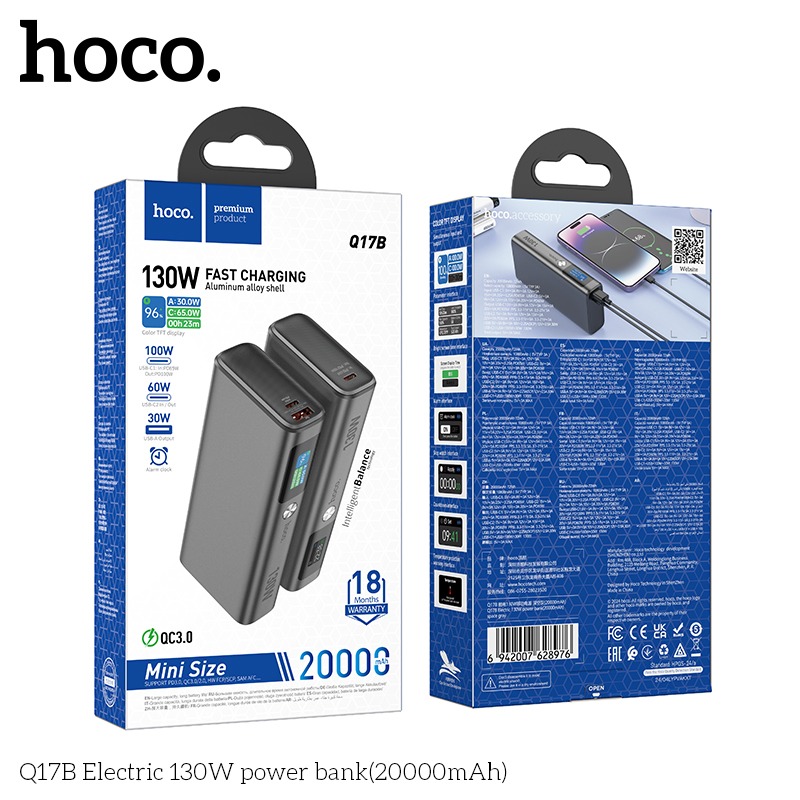 Hoco Q17B Electric 130W Power Bank(20000mAh)