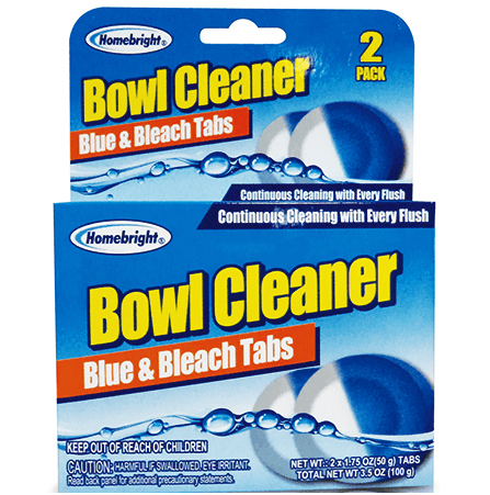 Homebright Toilet Bowl Cleaner-Blue & Bleach Tab 2 packs