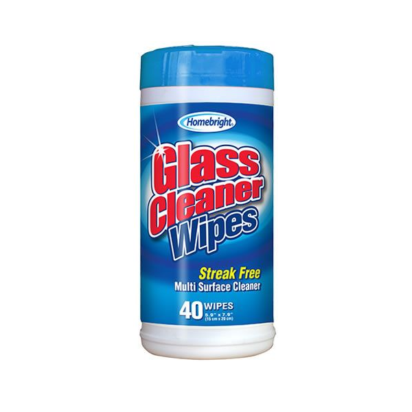 Homebright Glass Cleaner Wipes 40wipes
