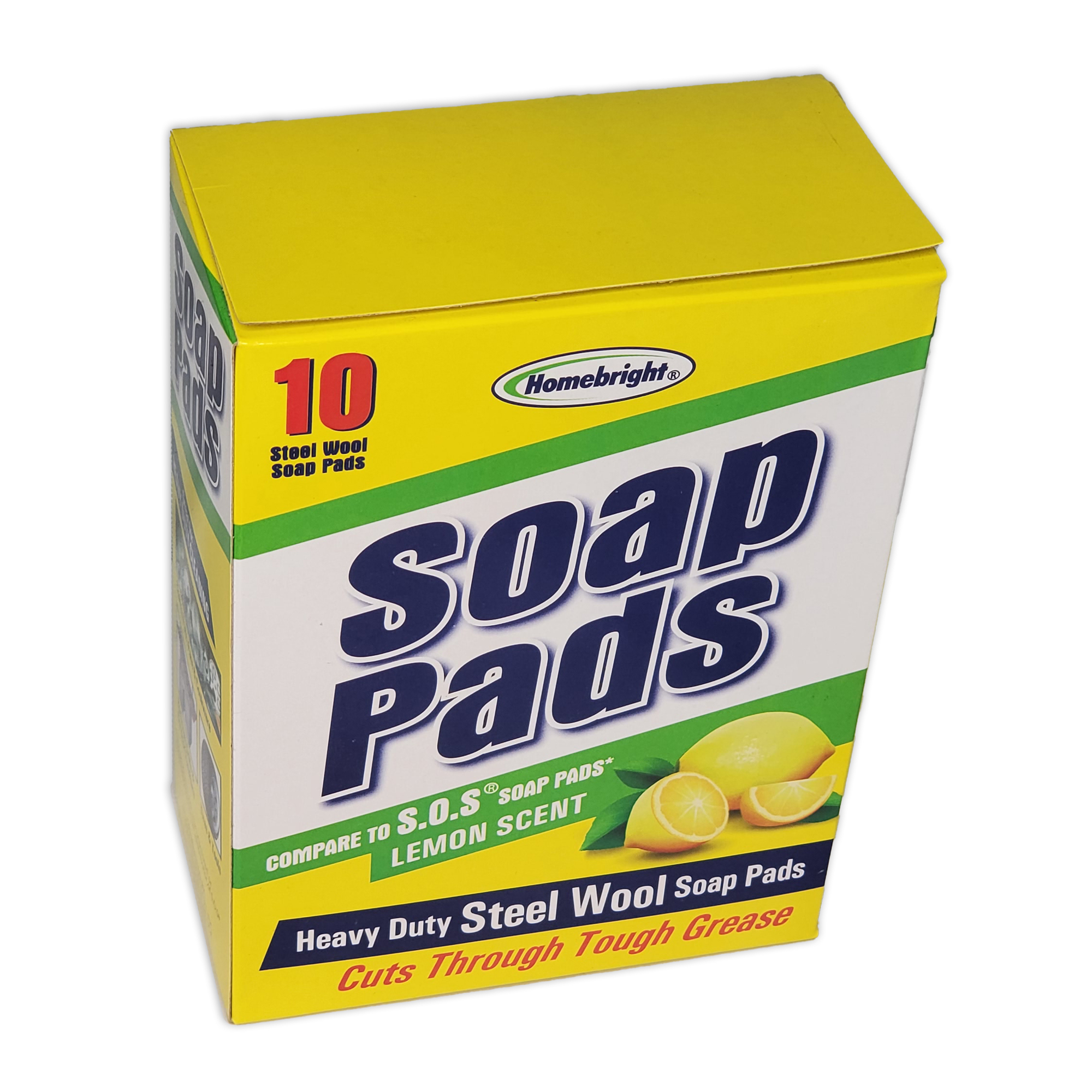Homebright Steel Wool Soap Pads Lemon 10pk