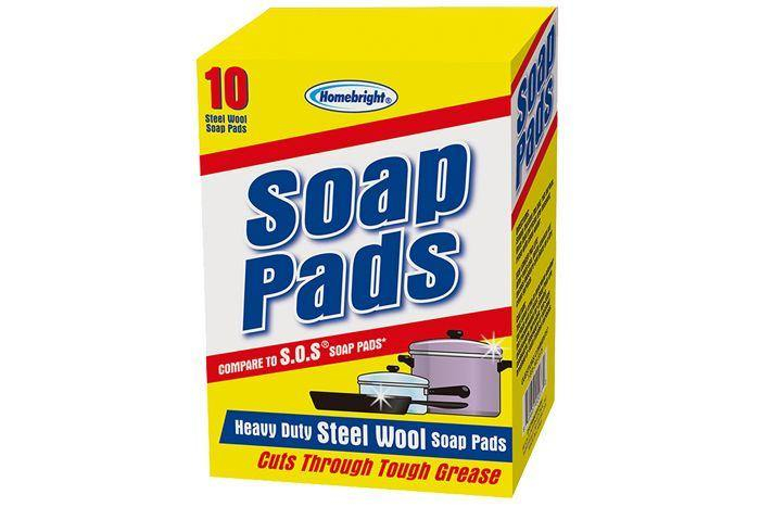 Homebright Steel Wool Soap Pads 10pk
