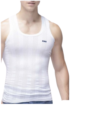 Euro Honeycomb Design 2 Vest White Pack of 1 - Rupa 