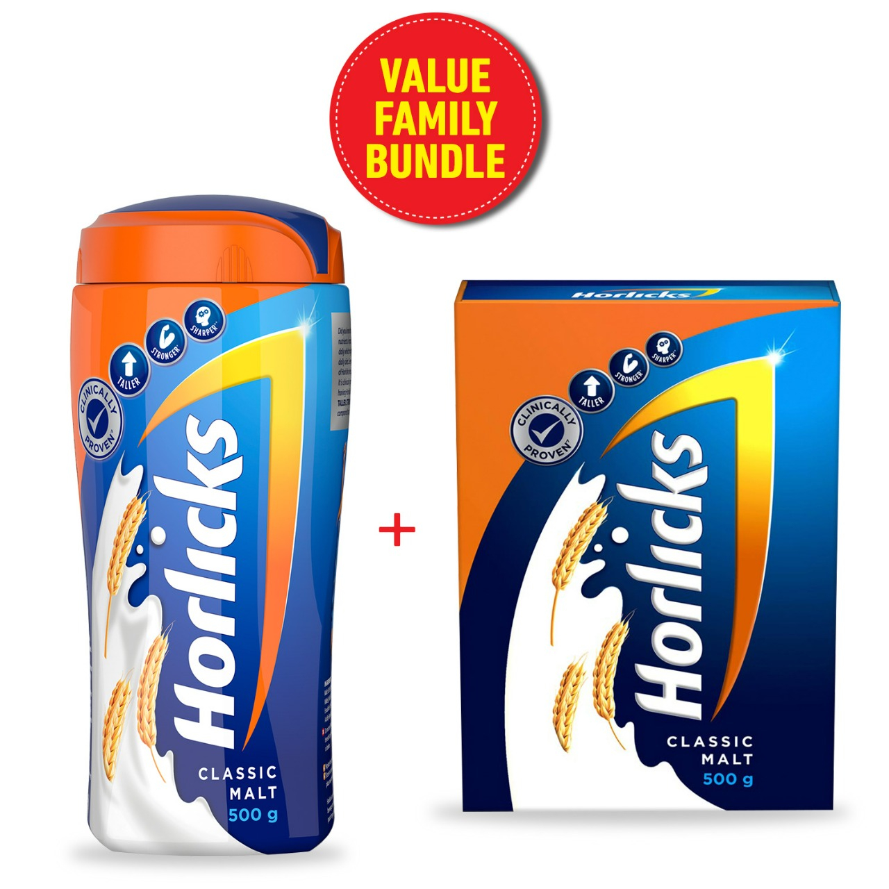 Horlicks 500gm Jar + 500 gm Refill Bundle Pack
