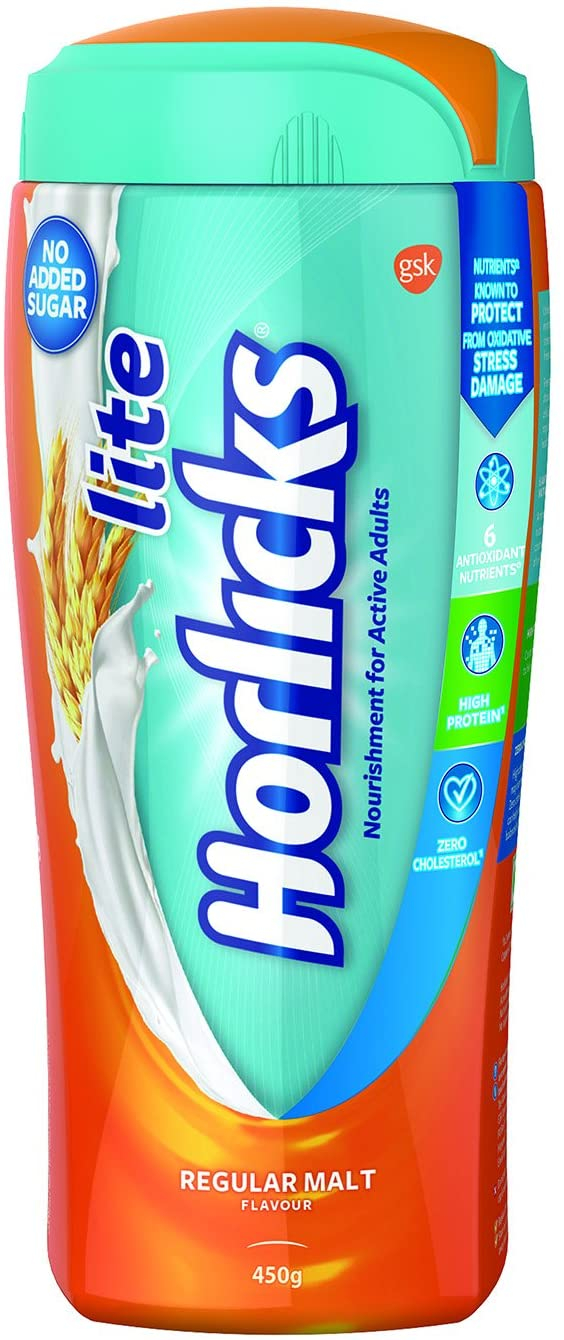 Horlicks Lite Health & Nutrition Regular Malt Drink 450 g