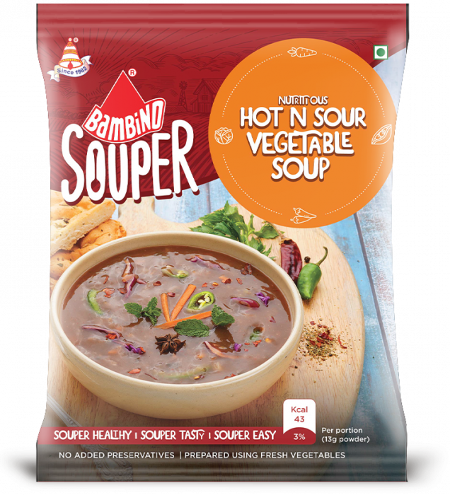 Bambino Hot 'N' Sour Veg. Soup 40gm