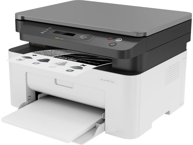 HP Laser MFP 135w - Print, copy, scan - Up to 20 Page Per Minute - White