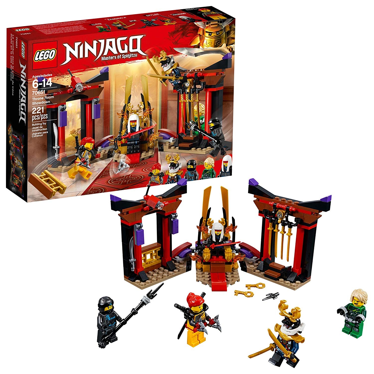 LEGO NINJAGO Masters of Spinjitzu: Throne Room Showdown Building Kit (221 Piece)LEGO-70651 