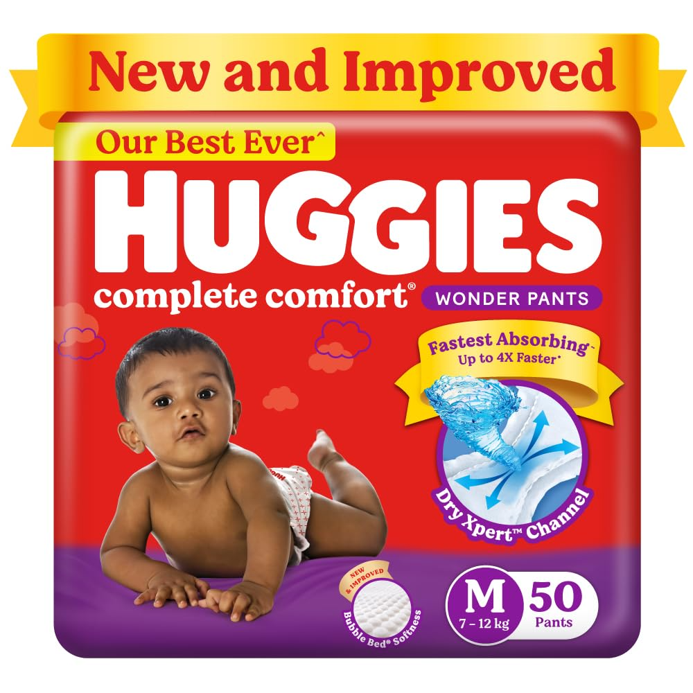 Huggies Wonder Pants Medium Size Diapers - 50 Count for 7-12kg