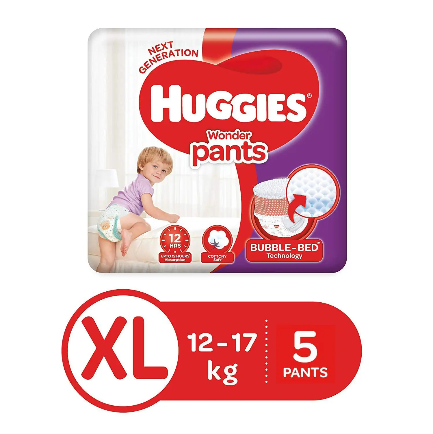 Huggies Wonder Pants XL Size Diapers - XL 5 for 12-17kg