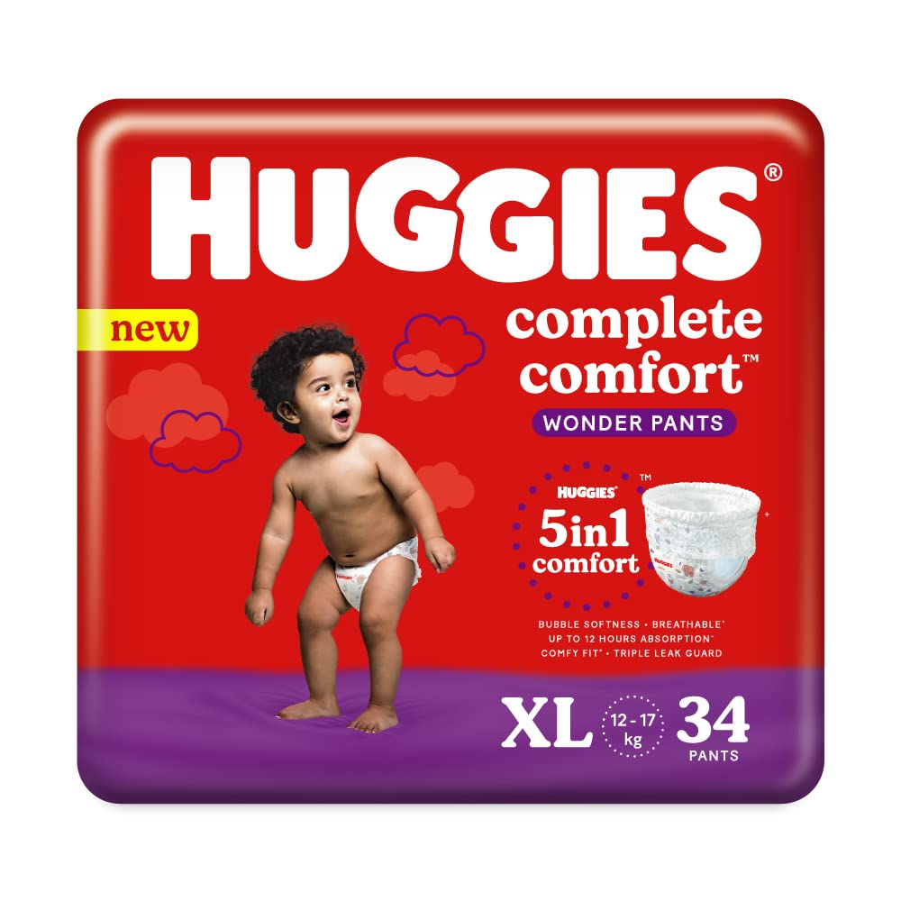 Huggies Wonder Pants XL 34 Size Diapers - XL 34 piece for 12-17kg
