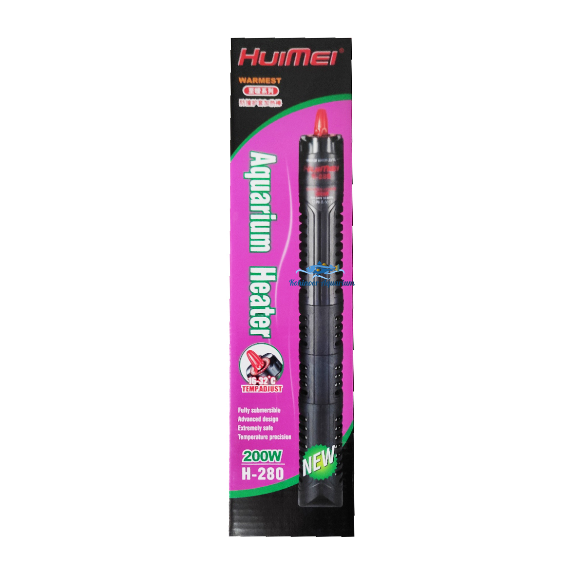 Huimei 200 Watt Fully Submersible Automatic Fish Aquarium Heater