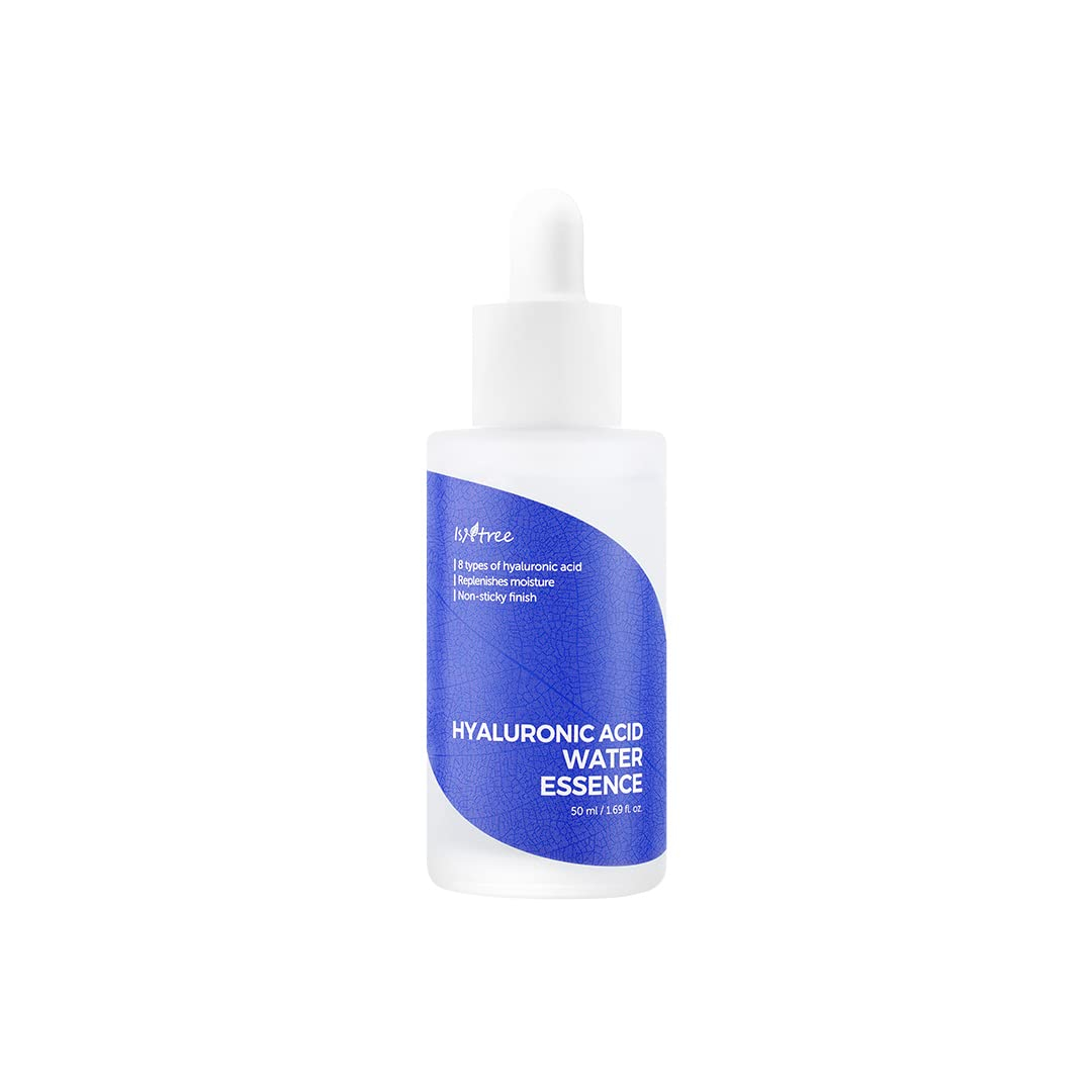 ISNTREE Hyaluronic Acid Deep Hydrating Face Water Essence 1.69 Fl Oz | Facial Serum for Dry, Acne, Sensitive Skin | Hydrating Scentless Essence Serum | Korean Skin Care