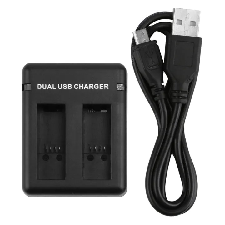 Hyj-010 Dual Usb Charger for Gopro 5/6/7 Black (package with Box)