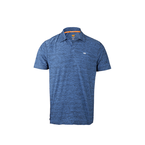 Wildcraft Men's HypaCool Melange Polo Tee -Light Blue Melange-L
